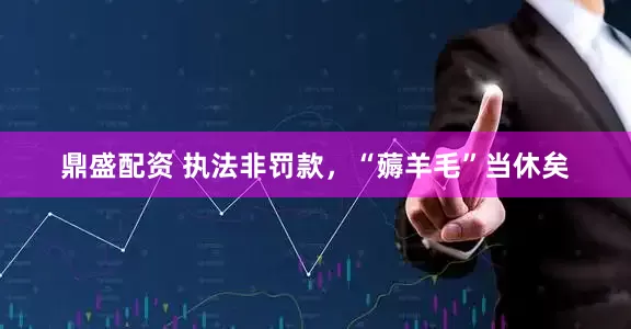 鼎盛配资 执法非罚款，“薅羊毛”当休矣